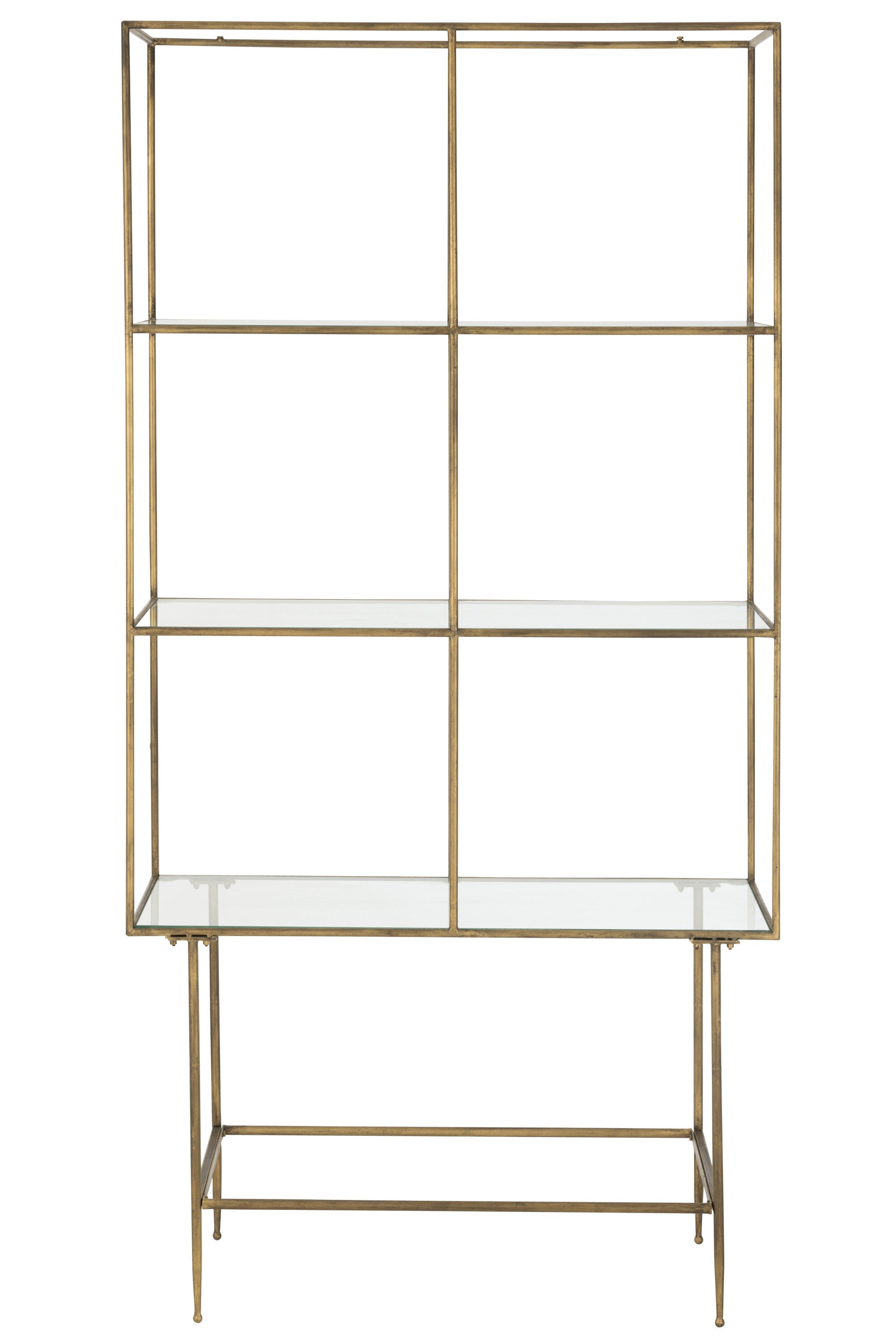 Bibliothèque 3 étagères Métal/Verre - J-LINE