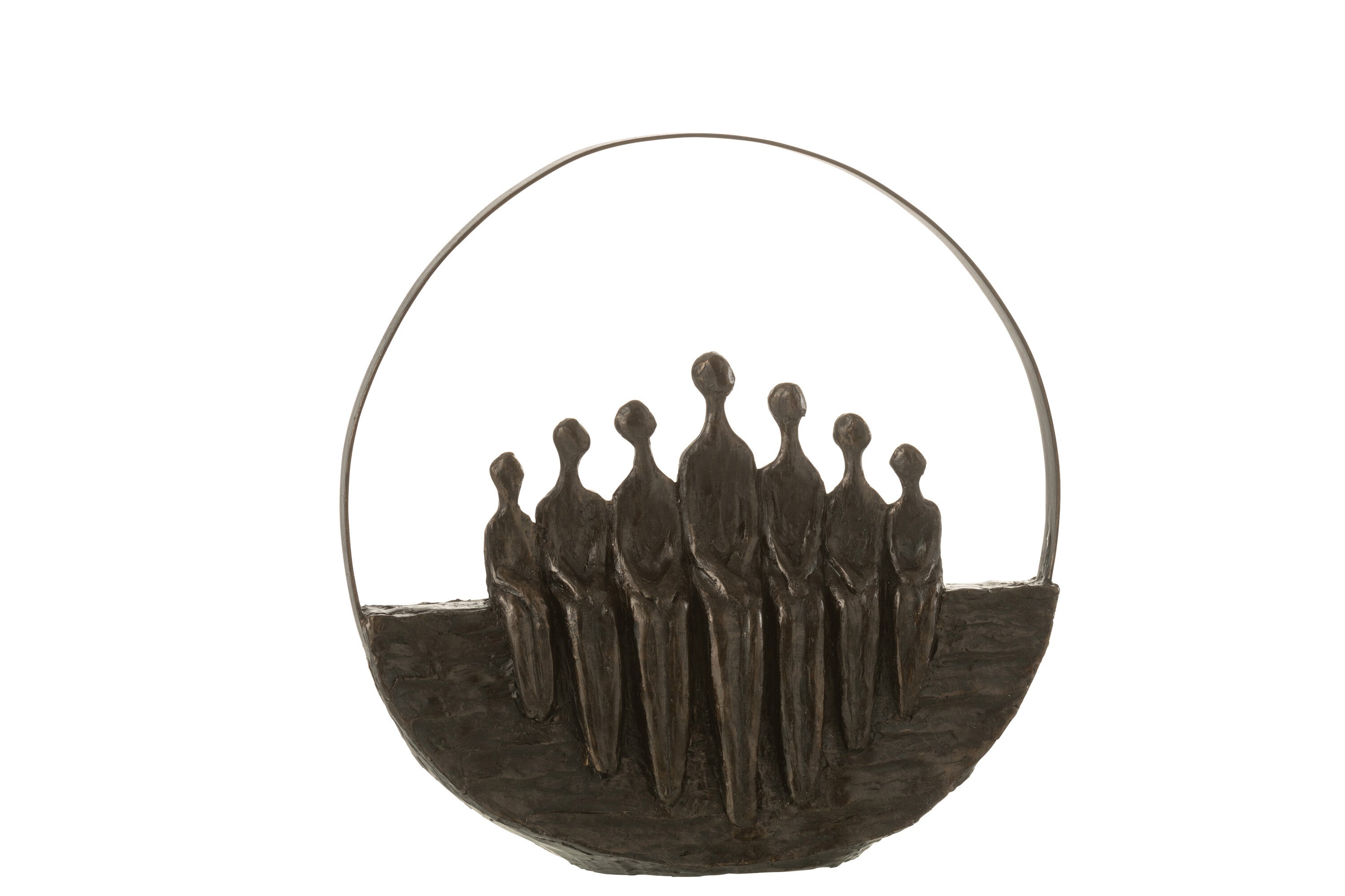 Chiffres 7 pièces Cercle Poly Marron foncé - J-LINE