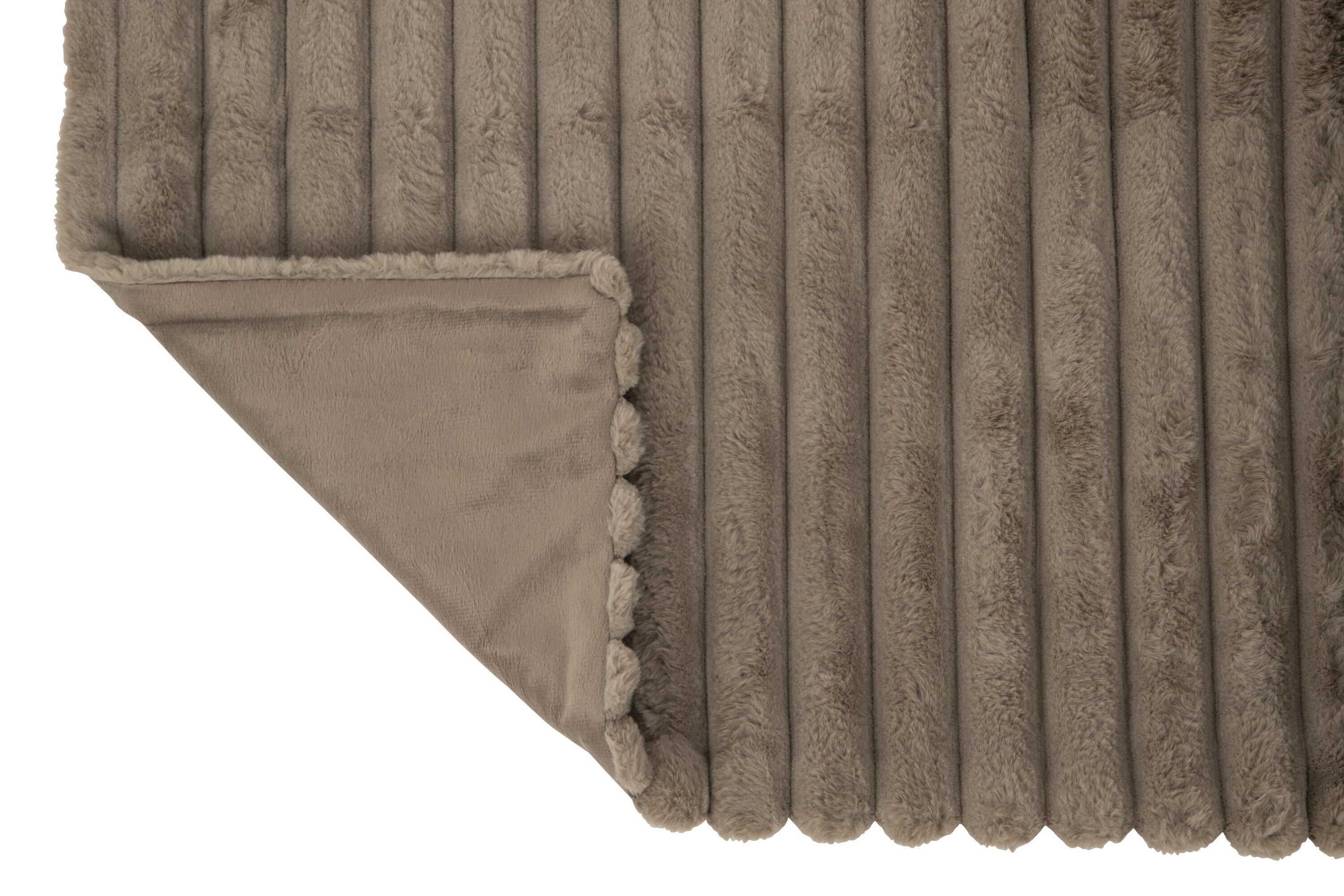 Plaid polyester gris souris - J-LINE