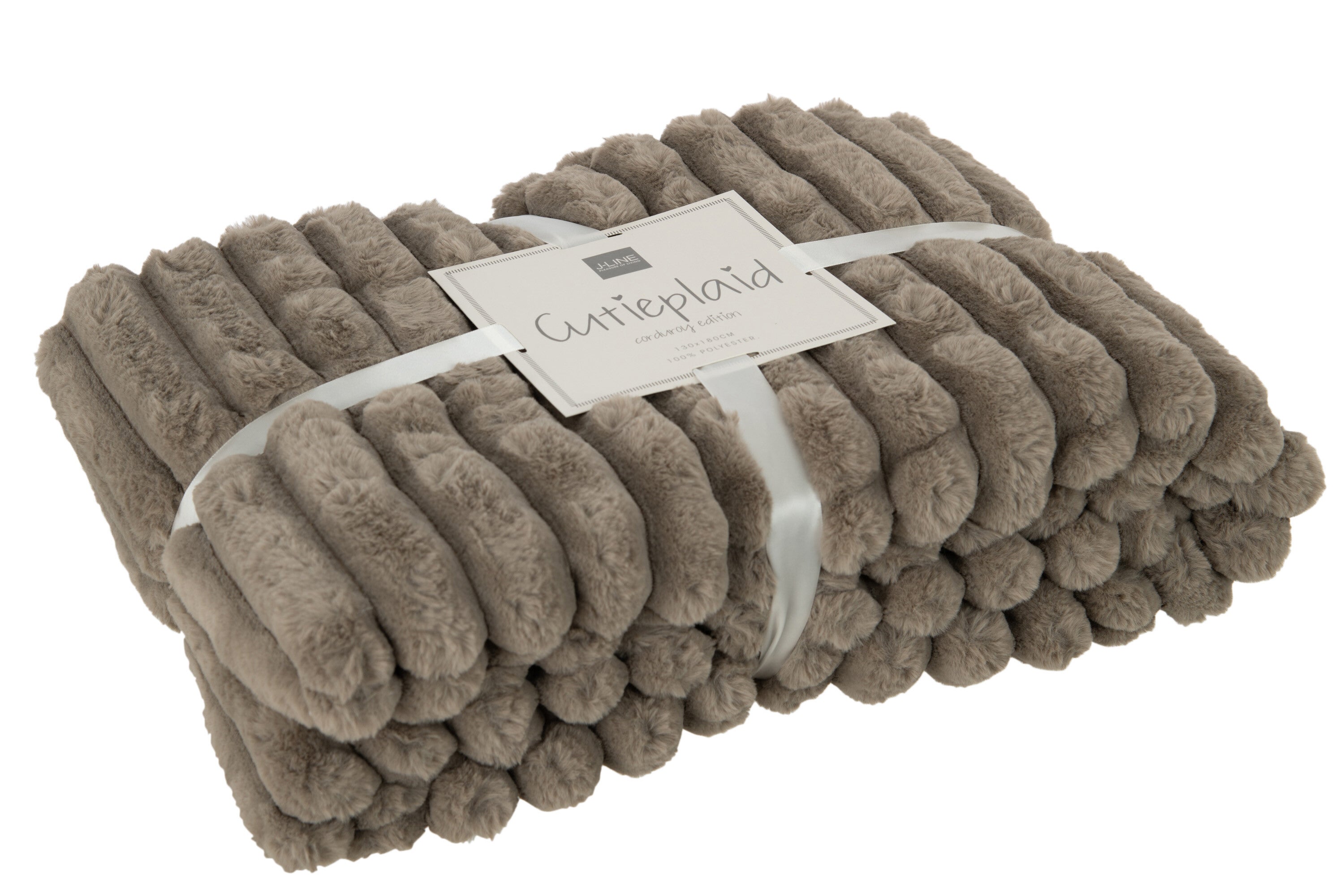 Plaid polyester gris souris - J-LINE