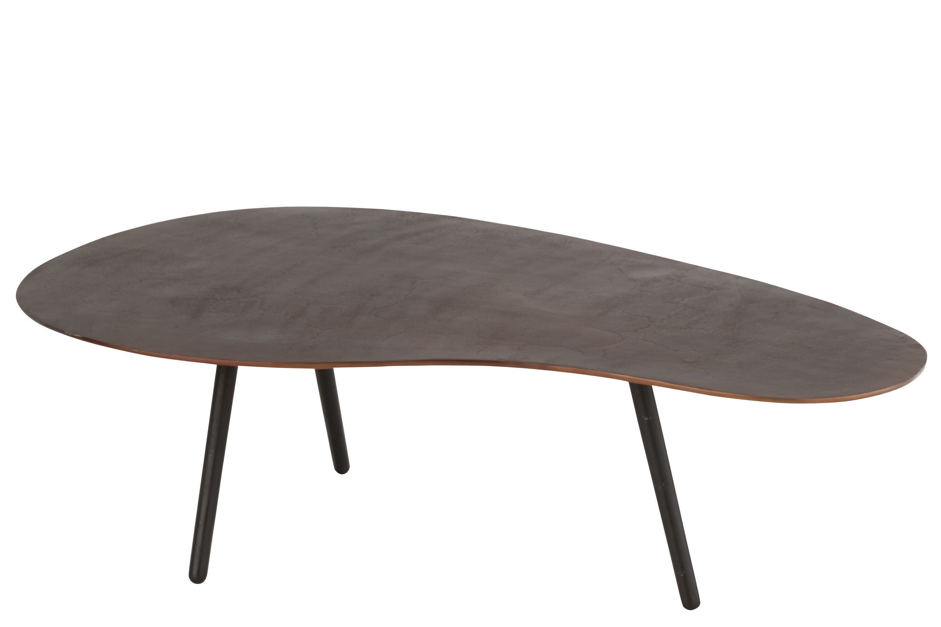 Table basse Drop en aluminium et fer marron L - J-LINE