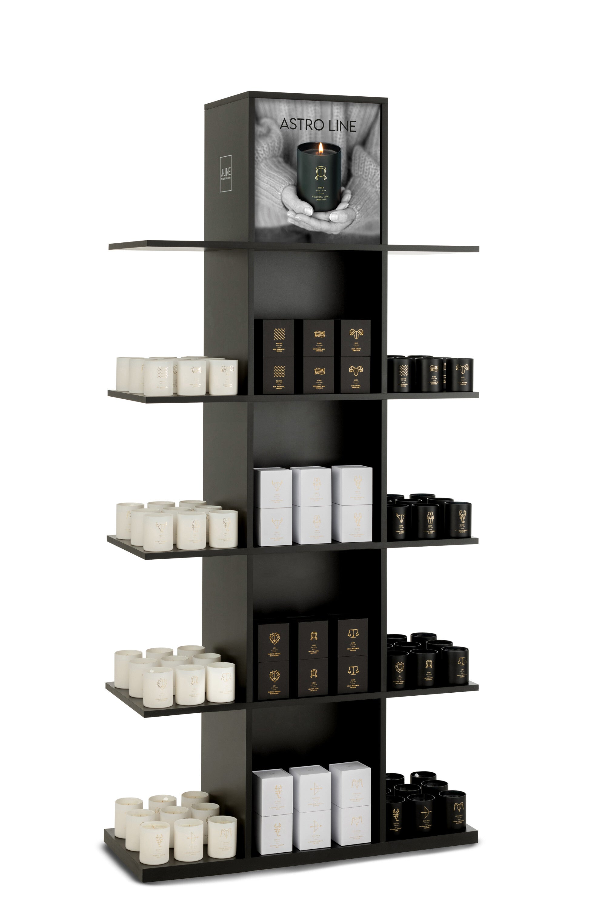Boekenrek Sis Hout Zwart - J-LINE