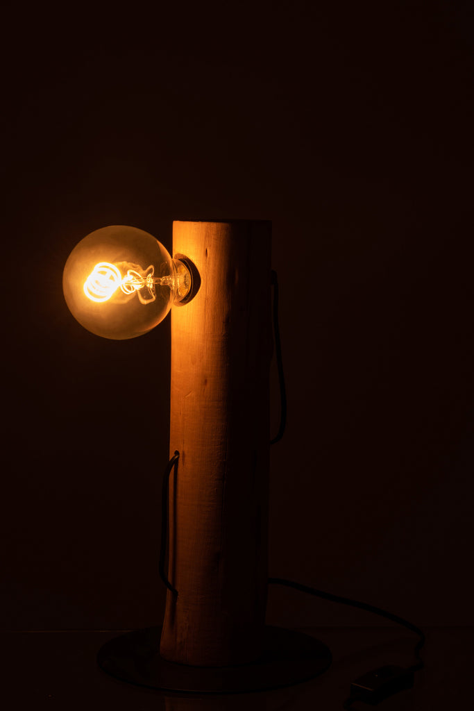 Lampe de table en bois Silas Berangan - J-LINE