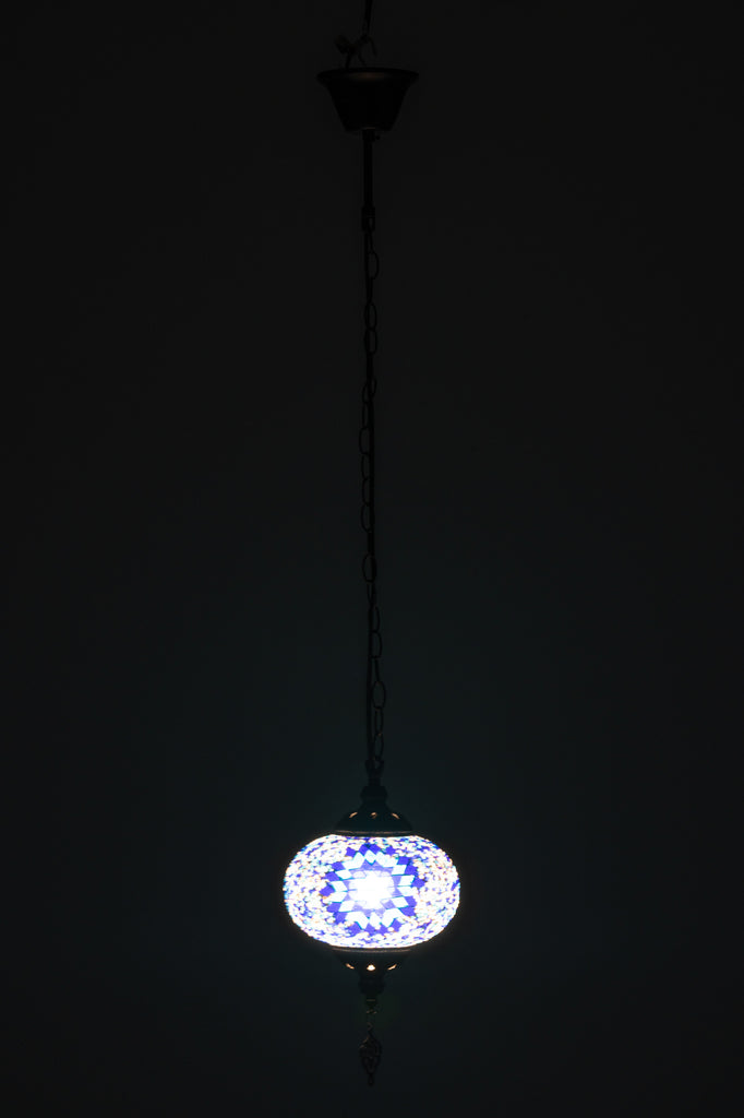 Hanglamp Mozaïek Glas/Metaal Blauw S - J-LINE