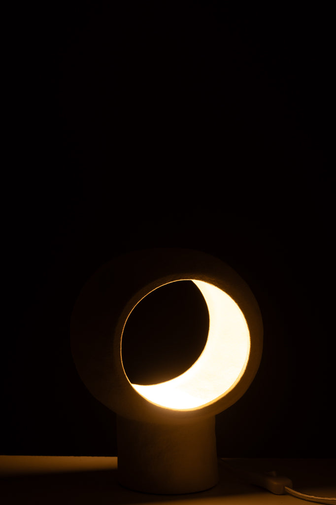 Lampe de table Circle Glass Ball Beige - J-LINE