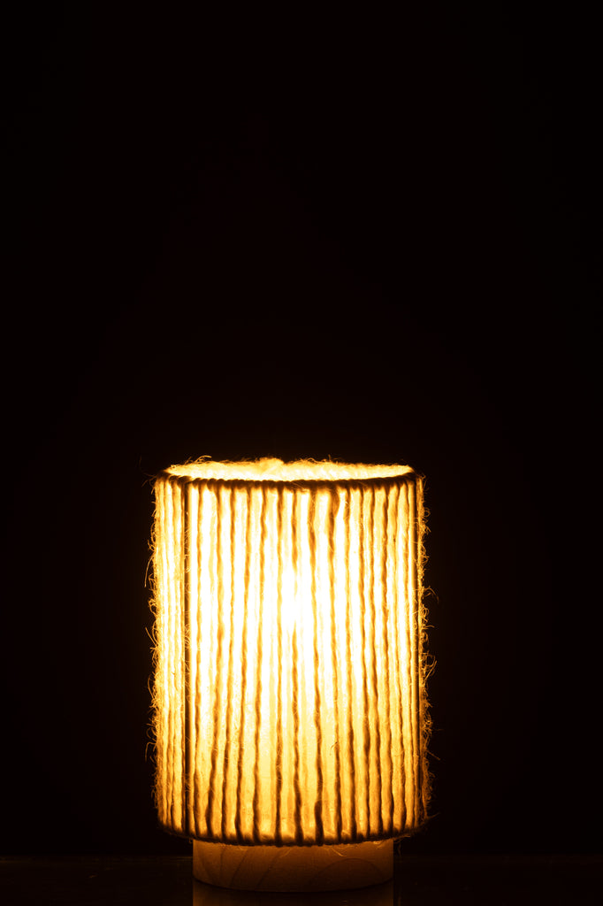 Lampe de table métal/coton S - J-LINE