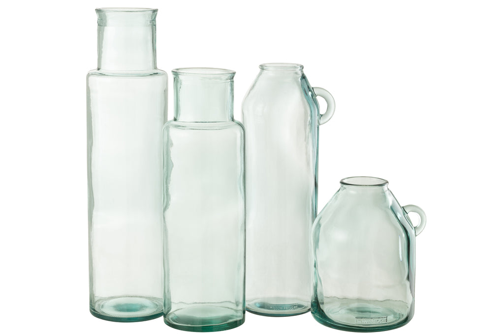 Vaas Cilinder Gerecycled Glas L - J-LINE