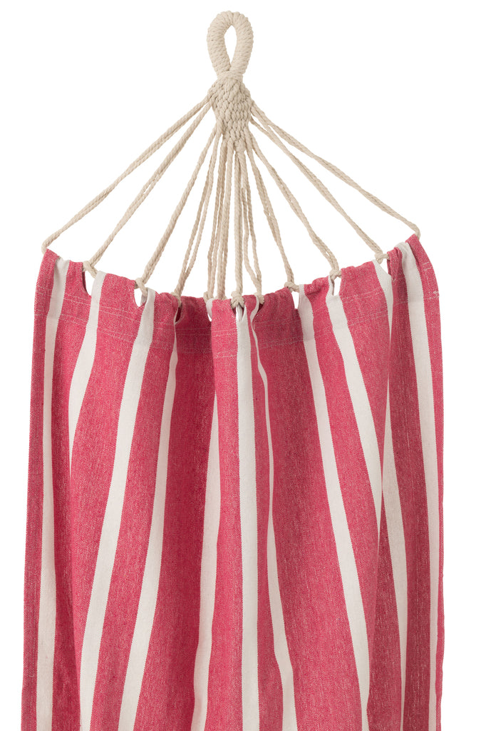Hangmat Strepen roze/wit - J-LINE