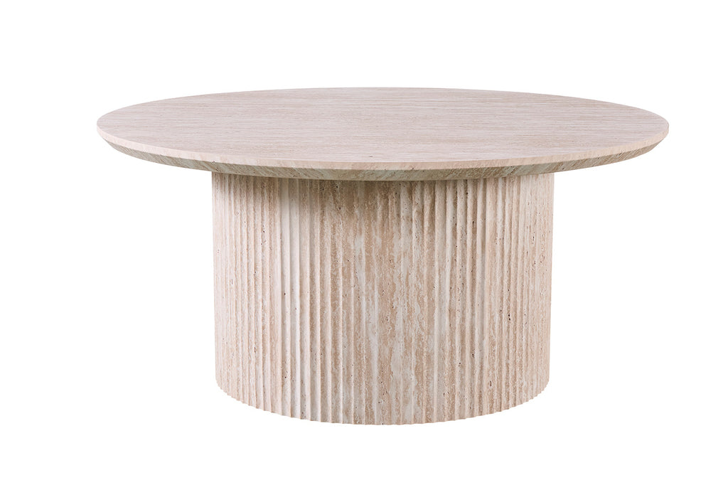 Salontafel 'Lagos' 80 cm Rond Decor Travertin Beige - RS