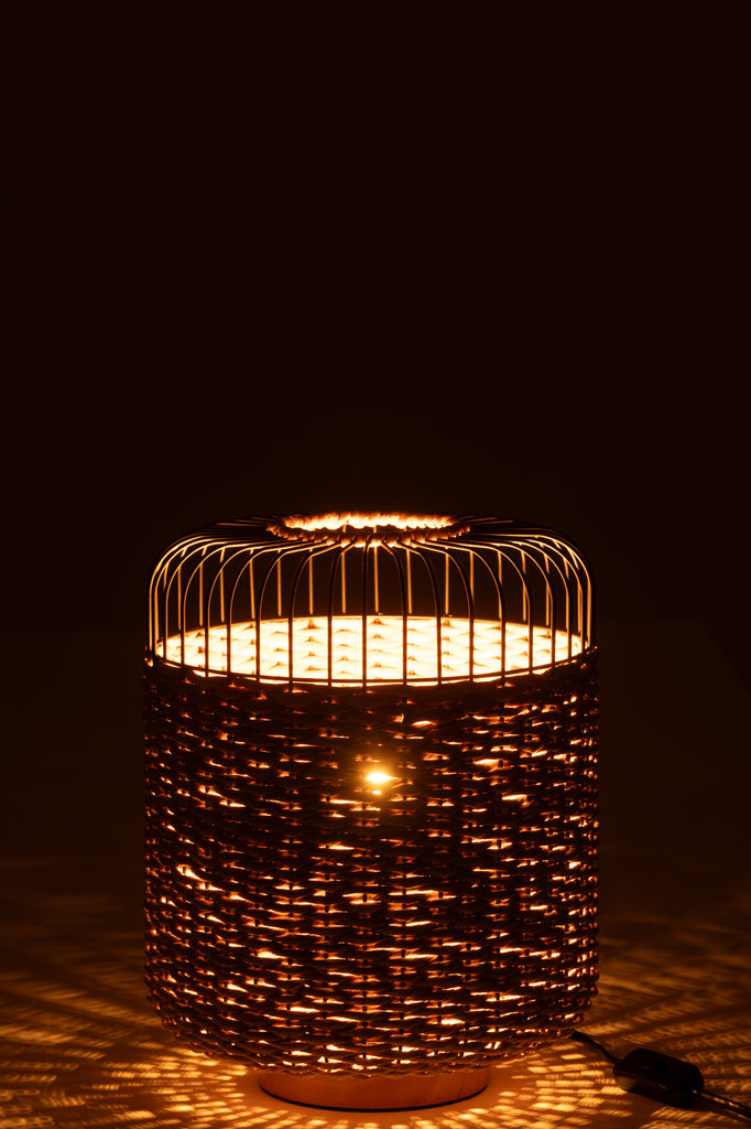 Lampe de table en métal naturel - J-LINE