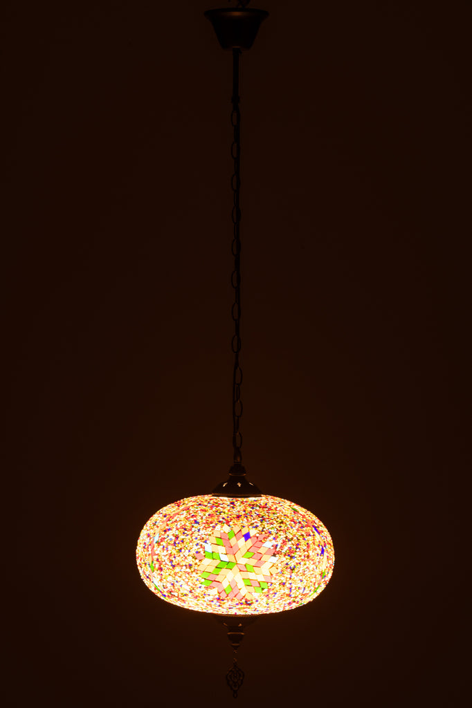 Hanglamp Mozaïekglas/Metaal Oranje L - J-LINE
