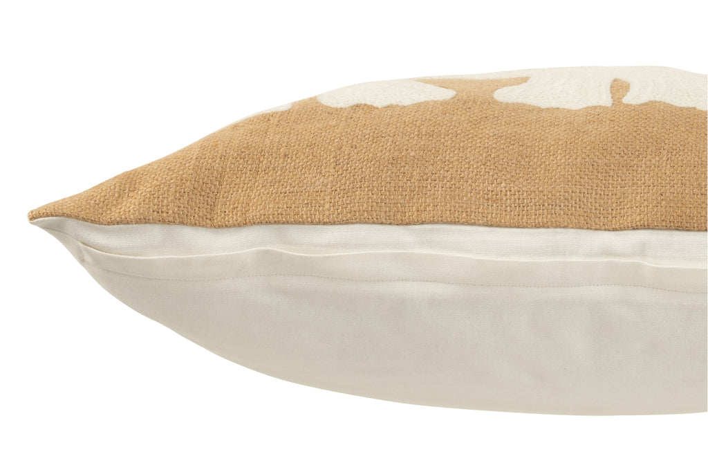 Kussen Olifant Textiel Naturel/Wit L - J-LINE