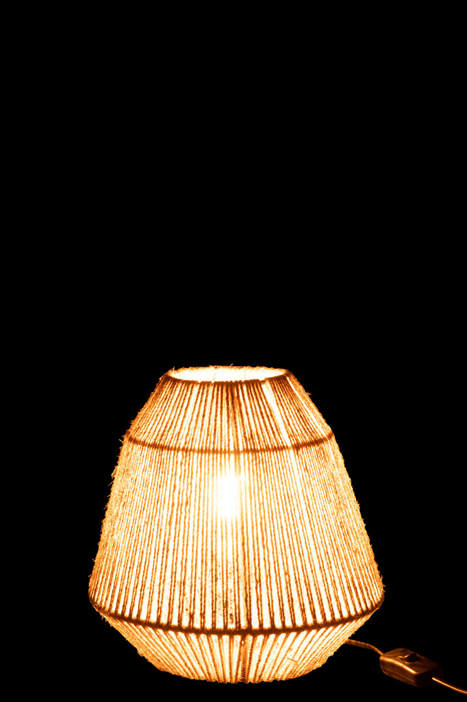 Lampe de table Tina en jute beige - J-LINE