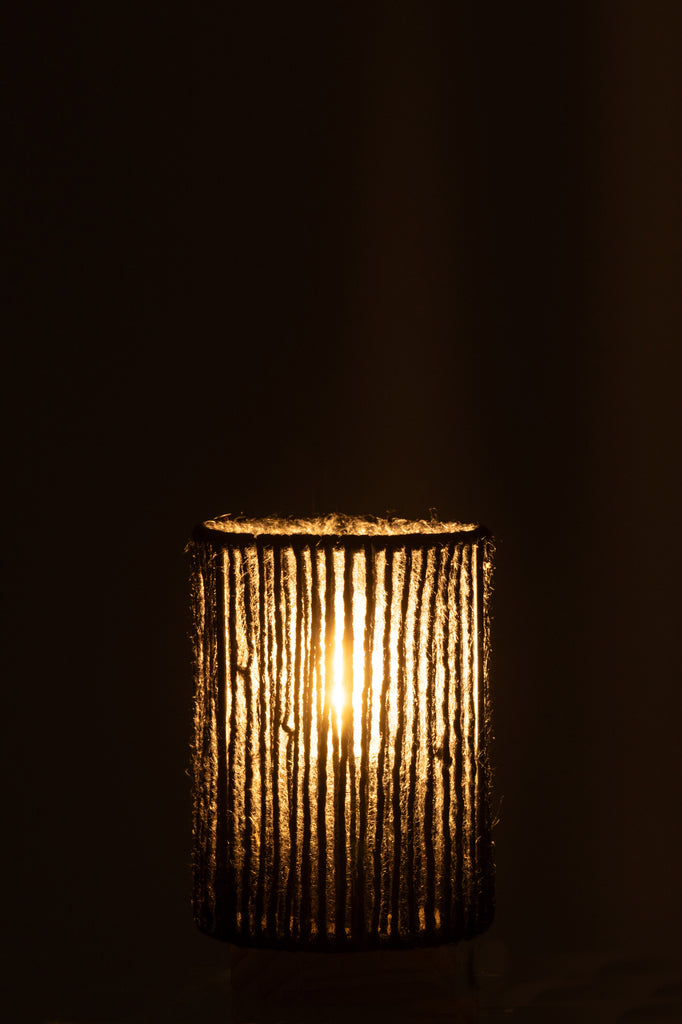 Lampe de table métal/coton noir S - J-LINE