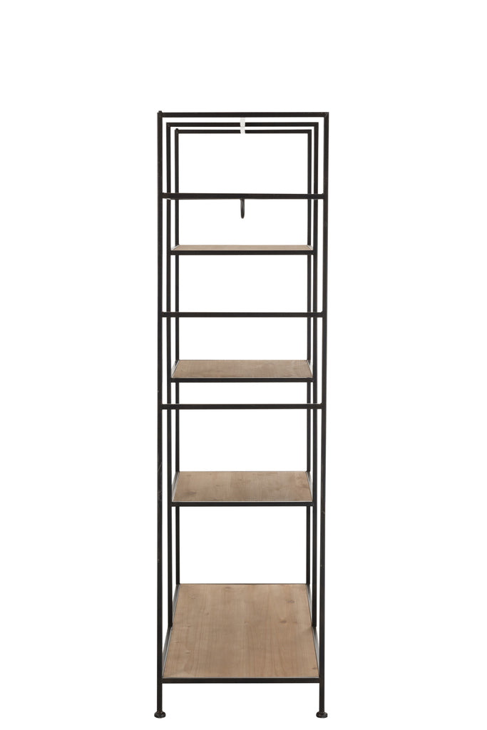 Étagère Métal/Bois Noir J-LINE