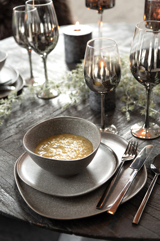 Assiette en céramique Louise Marron M - J-LINE