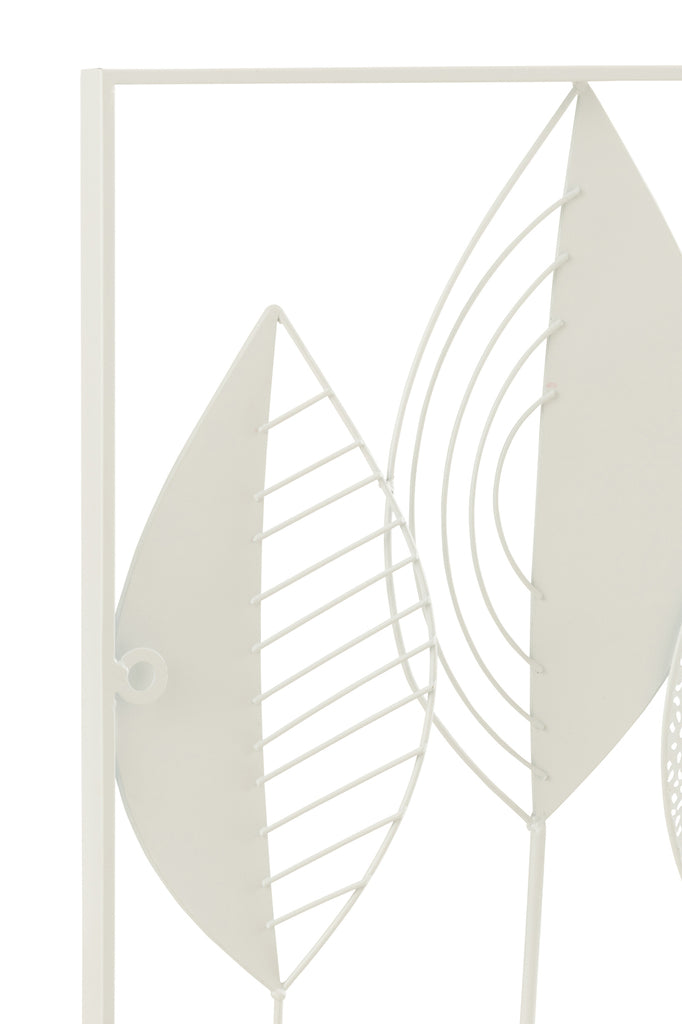 Wanddecoratie Bladeren Metaal/Bamboe L - J-LINE