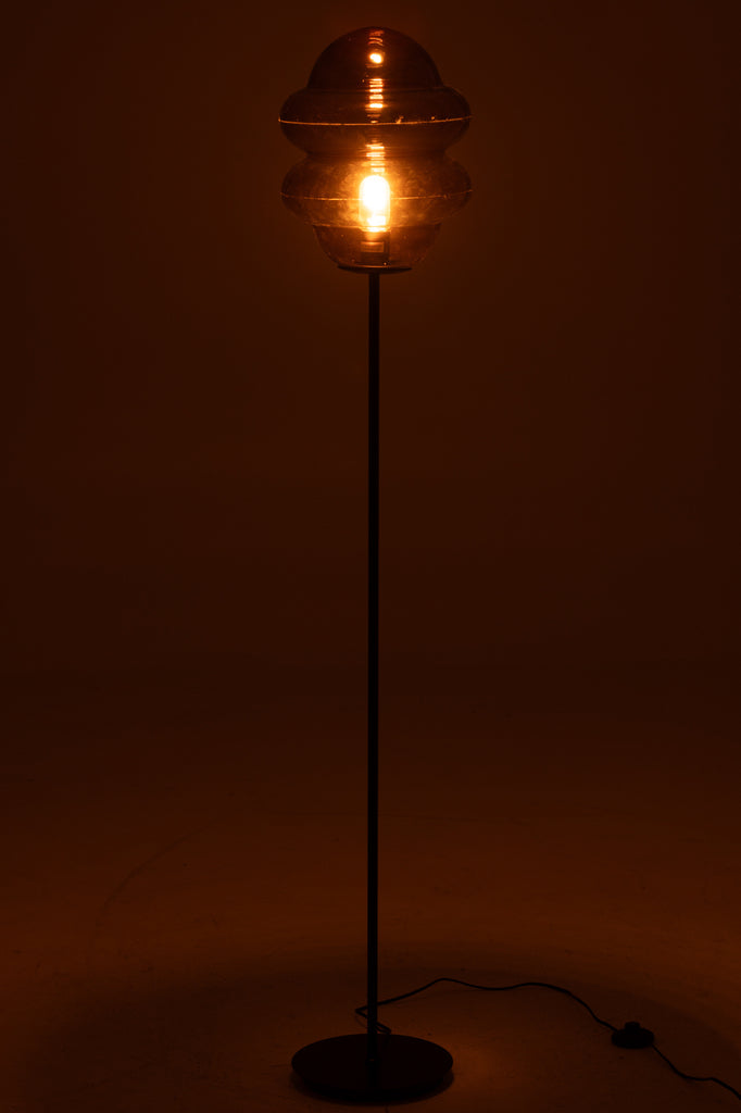 Lampadaire en verre marron - J-LINE