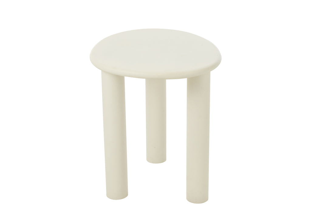 Bijzettafel Bali Mdf/Pvc Wit - J-LINE