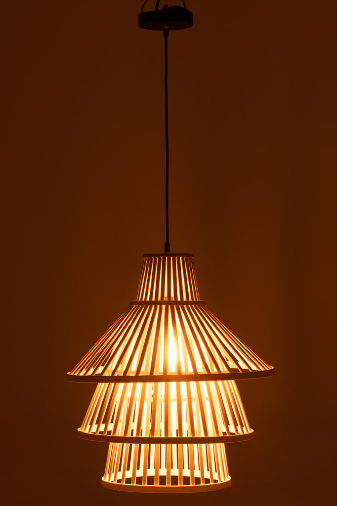 Hanglamp Lagen Bamboe Natuurlijk L - J-LINE