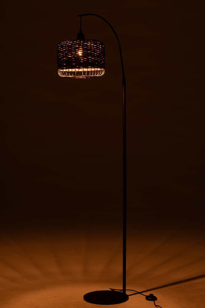 Lampadaire lanterne en métal violet - J-LINE