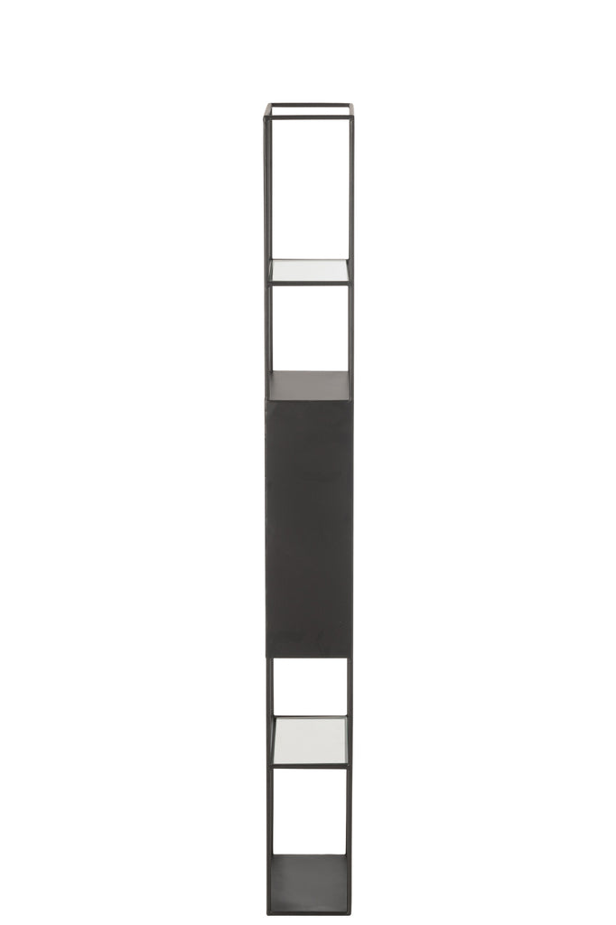 Boekenrek Ricard Metaal/Glas Zwart - J-LINE
