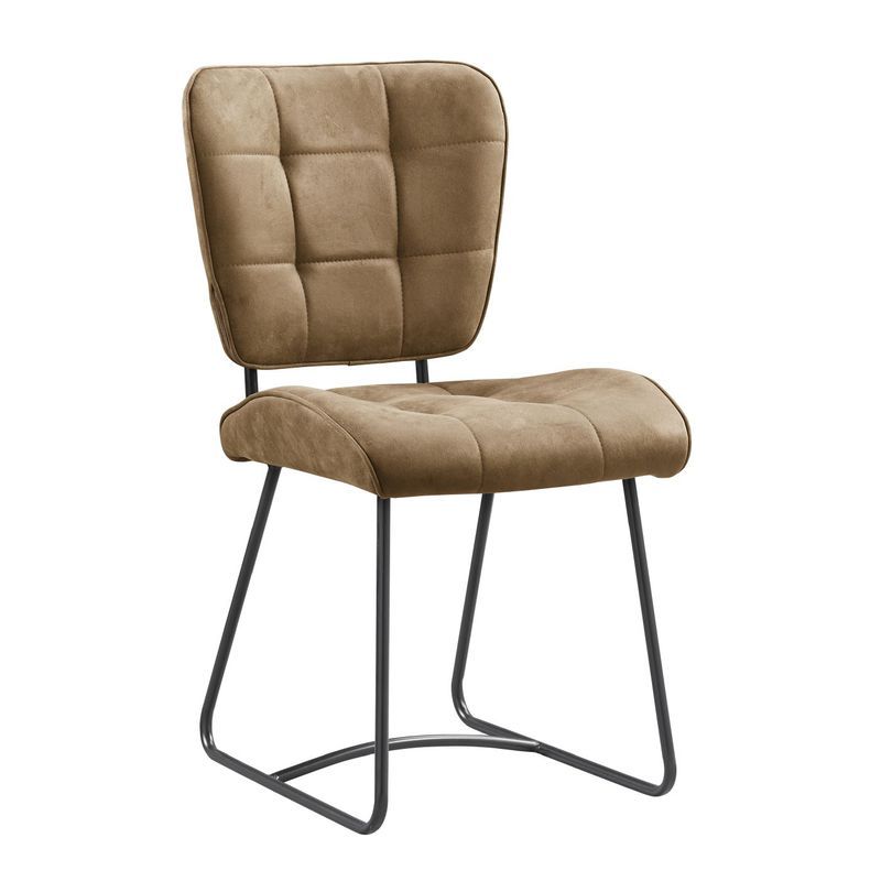 Stoel Bailey zwart - Stof Soft Cognac - RVD
