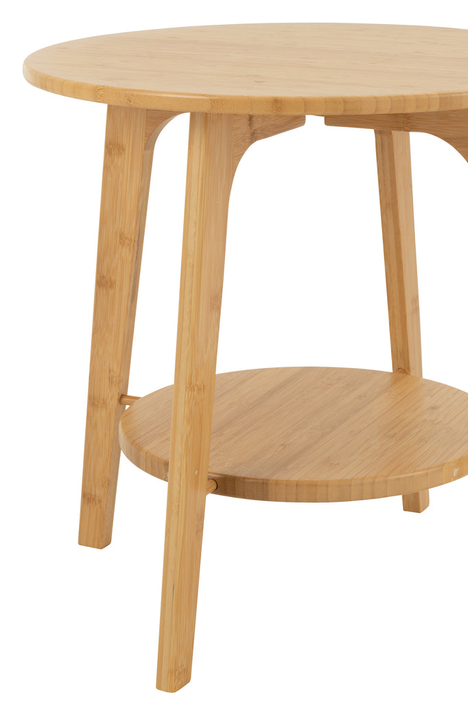 Bijzettafel rond bamboe smal - J-LINE