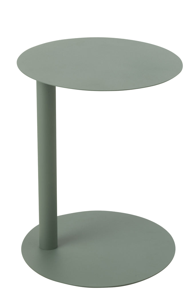 Bijzettafel rond metaal groen J-LINE