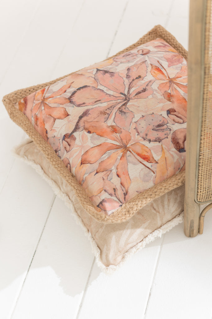 Kussen Tuin Polyester Beige/Groen - J-LINE