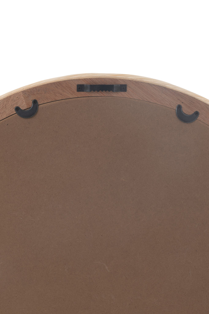Miroir mural rond en rotin et verre naturel L - J-LINE