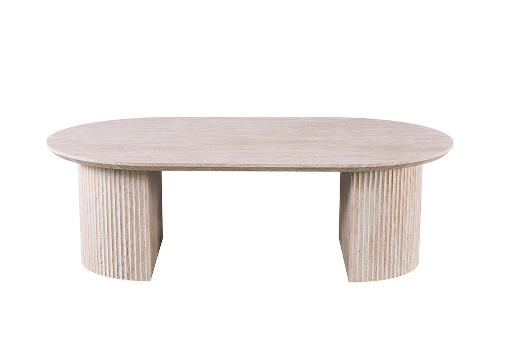 Salontafel 'Lagos' 120 cm Ovaal Decor Travertin Beige - RS