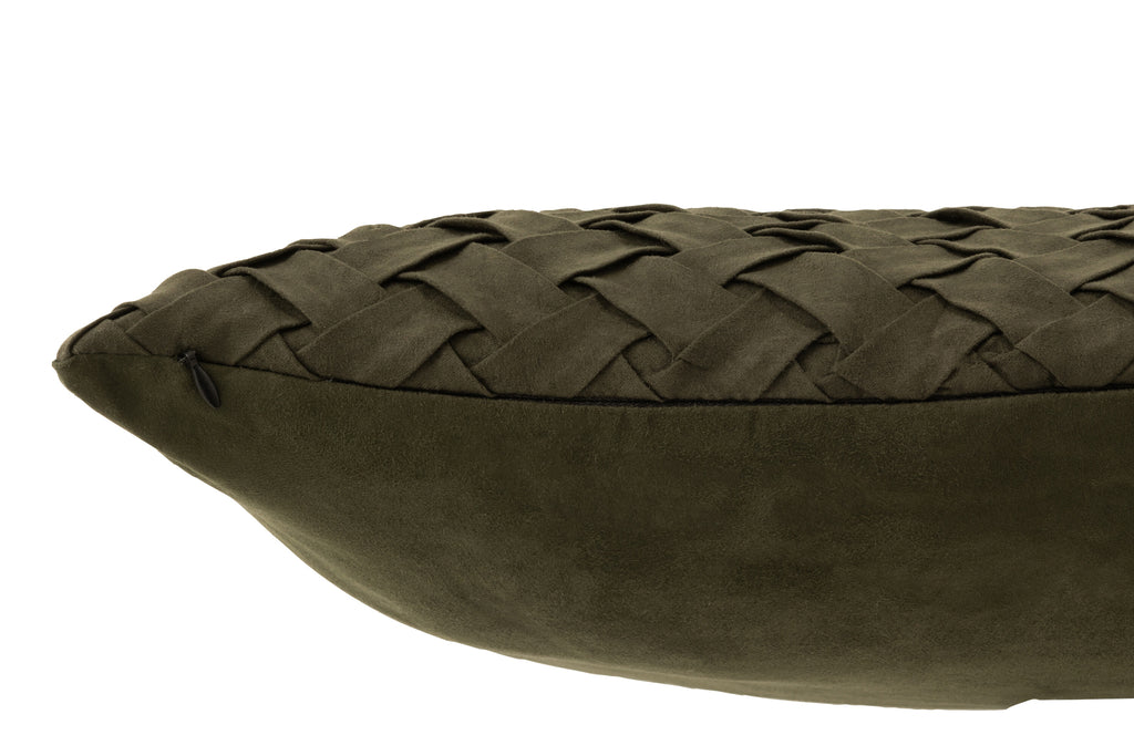 Kussen Geweven Polyester Groen - J-LINE