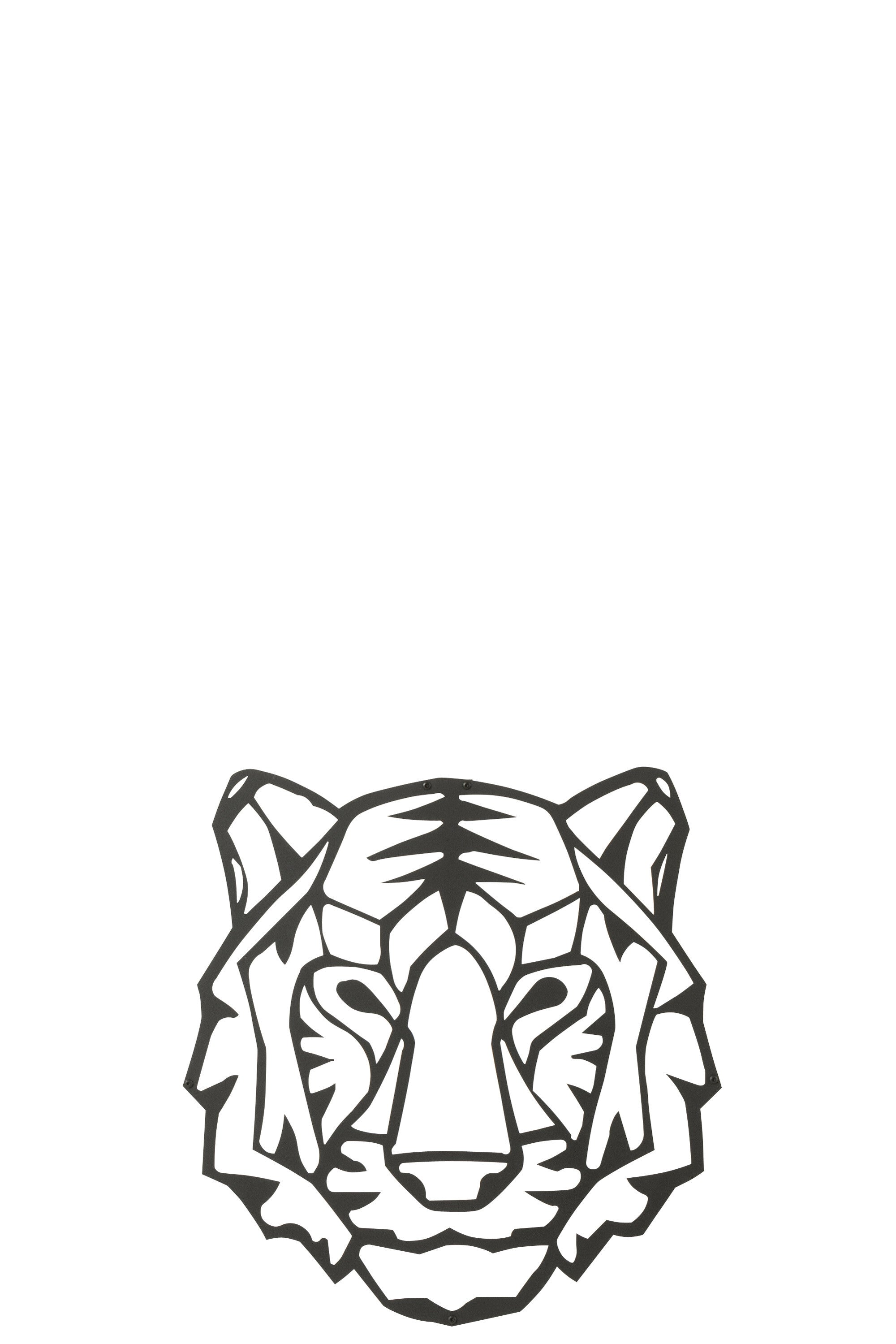 Décoration murale Tigre en métal noir - J-LINE