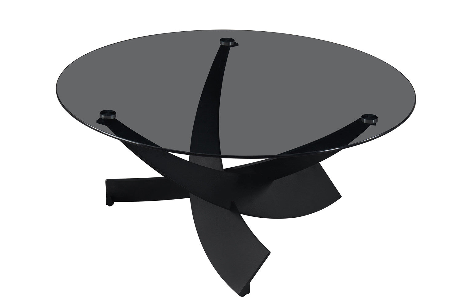 Salontafel 'Weston' rond, helder grijs glas - RS