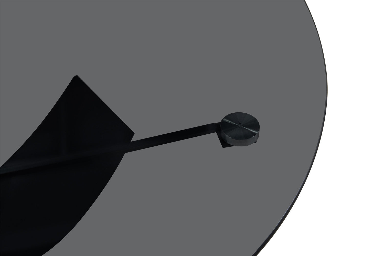 Salontafel 'Weston' rond, helder grijs glas - RS