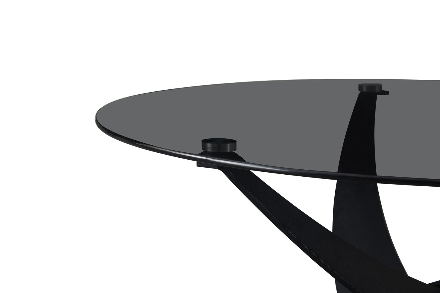 Salontafel 'Weston' rond, helder grijs glas - RS