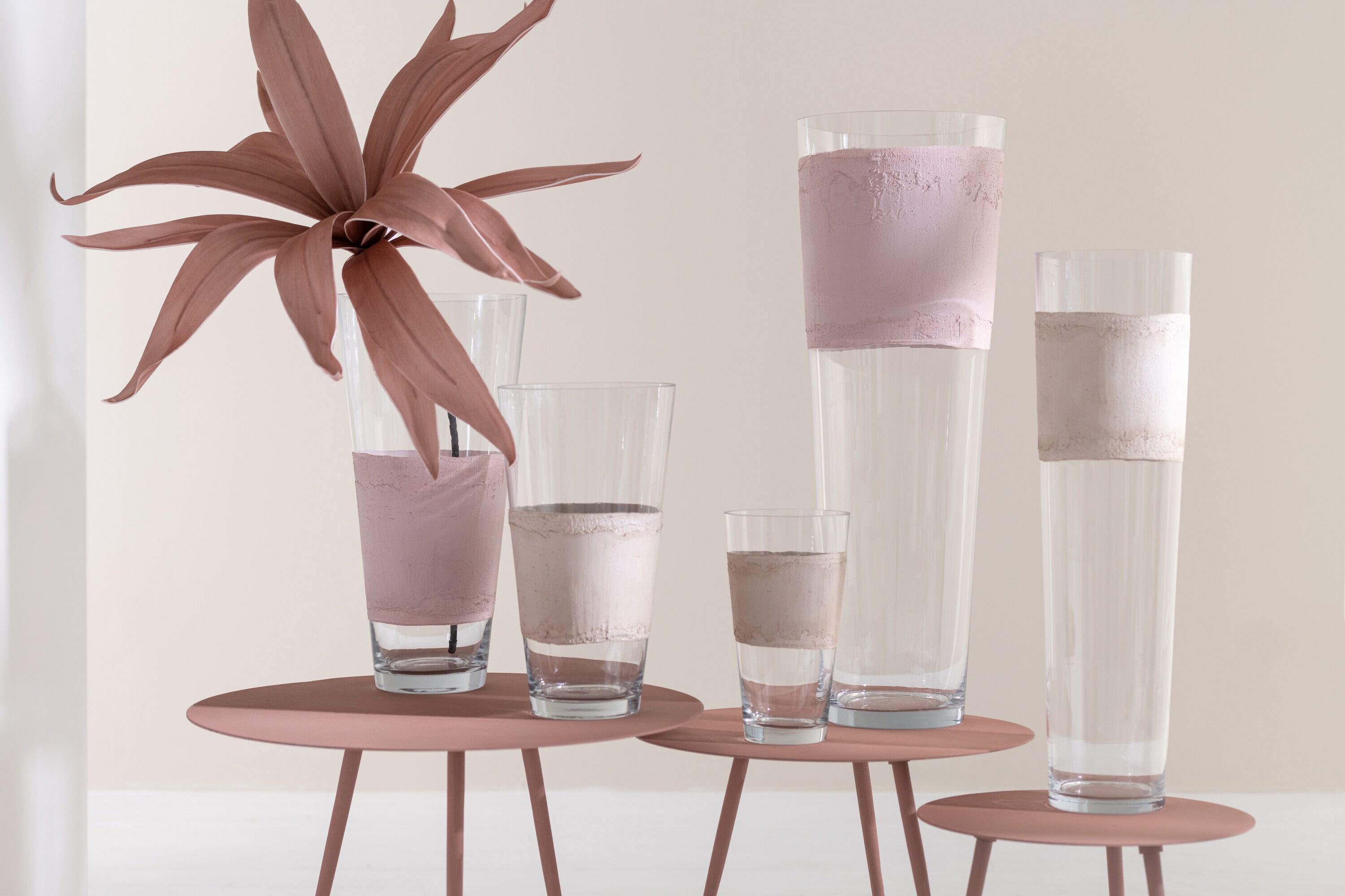 Vaas Delph Glas Transparant/Roze M - J-LINE