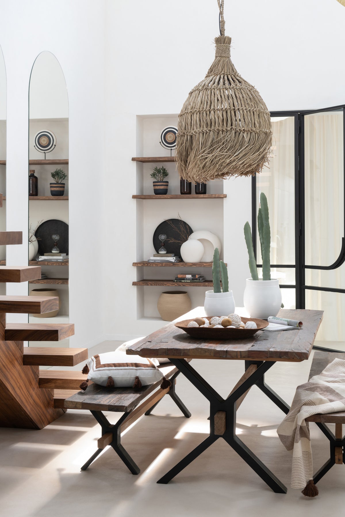 Banc Vintage bois brun - J-LINE