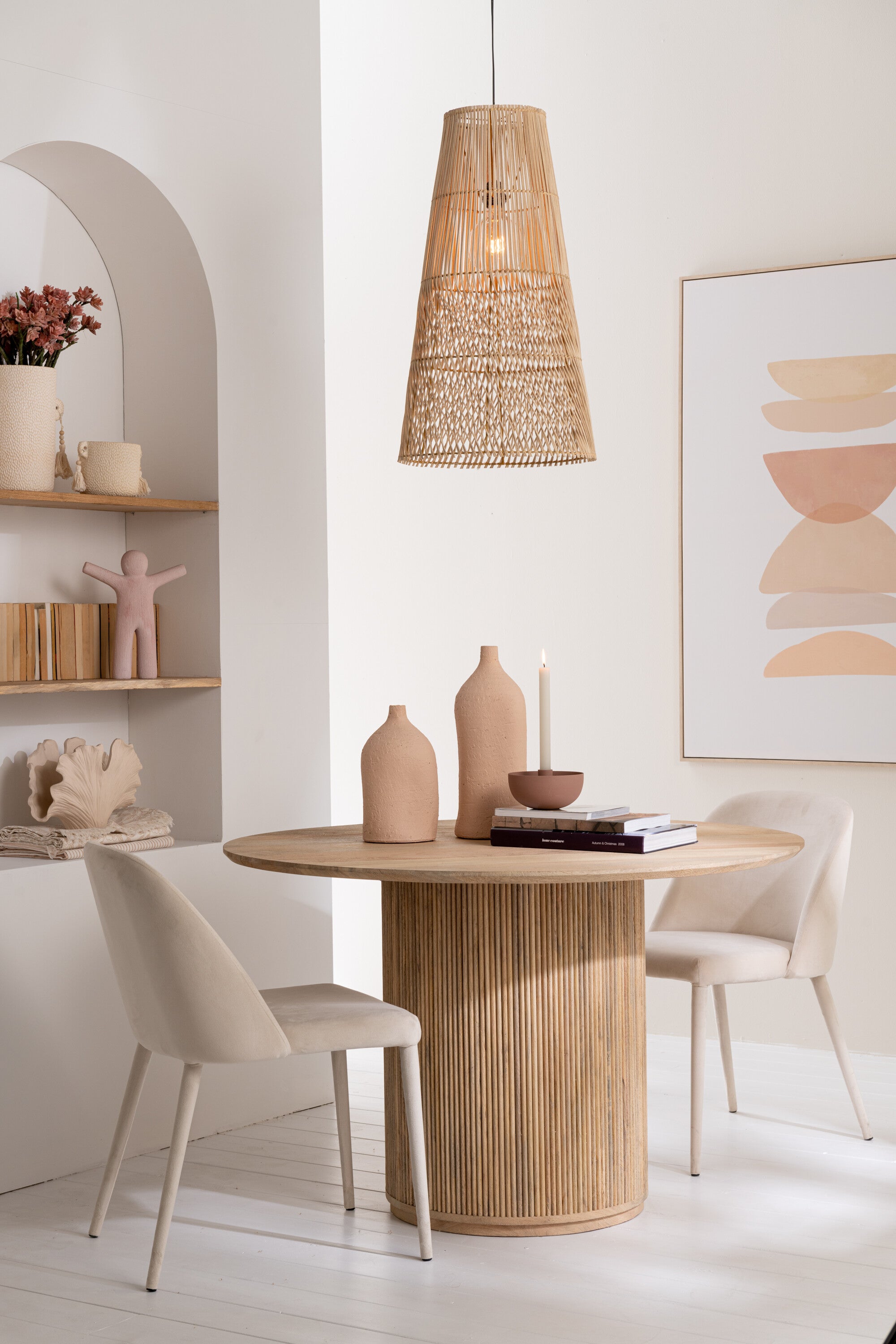 Suspension Alix en rotin naturel - J-LINE