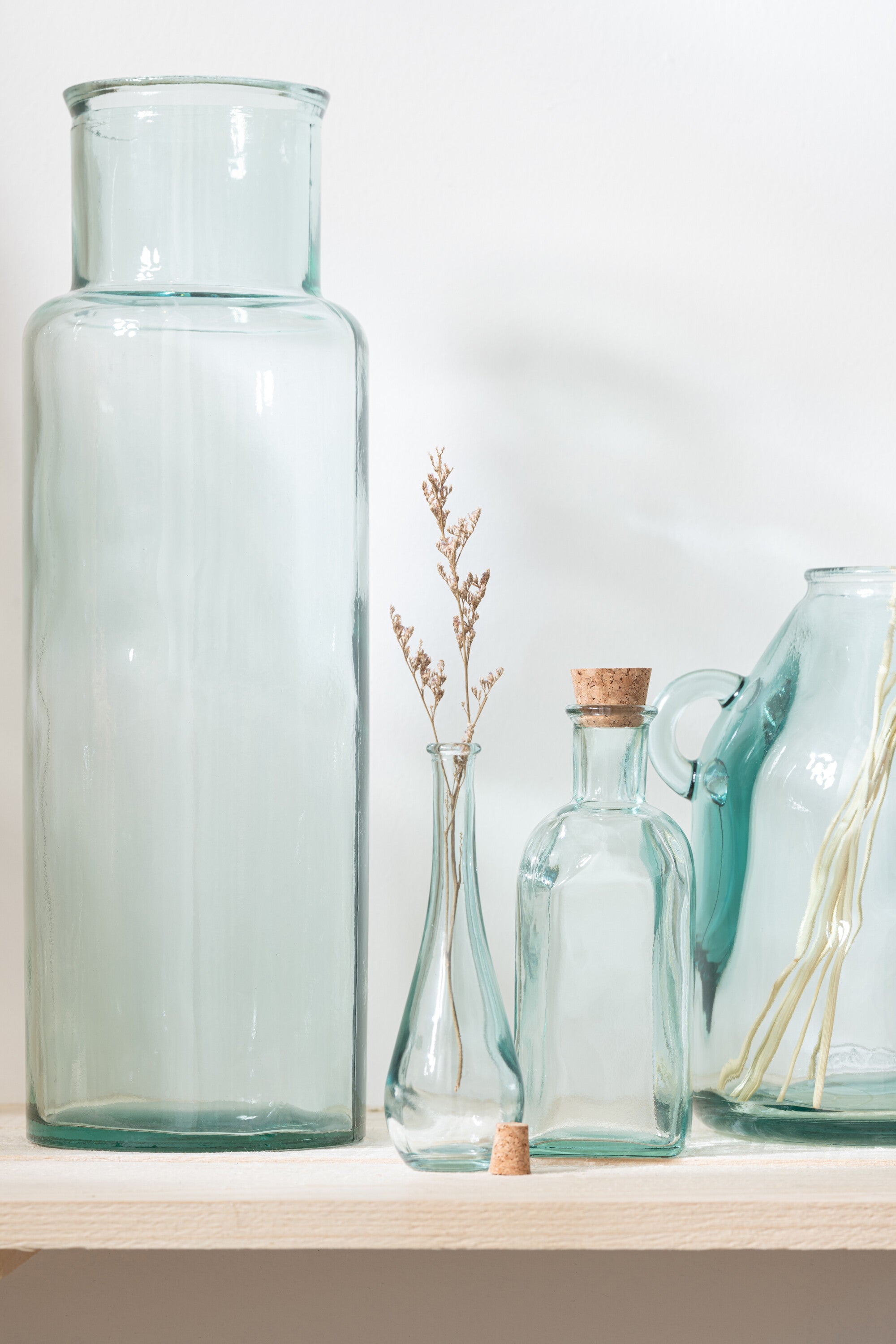 Vaas Cilinder Gerecycled Glas S - J-LINE