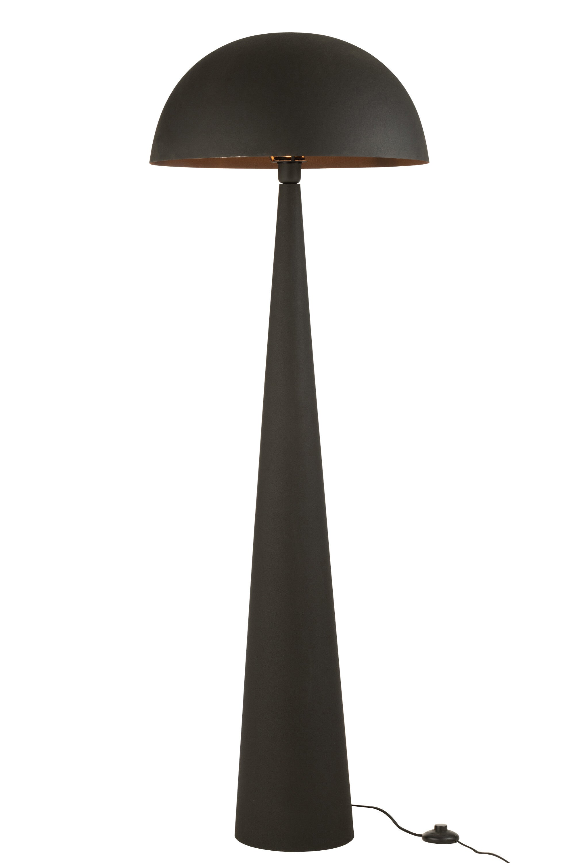Lampe de table champignon, métal, noir mat - J-LINE