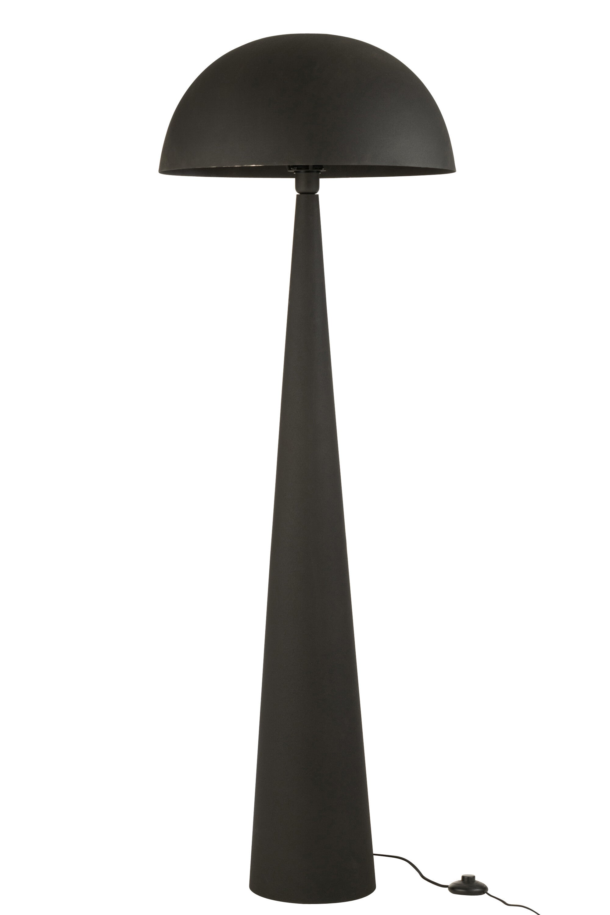 Lampe de table champignon, métal, noir mat - J-LINE