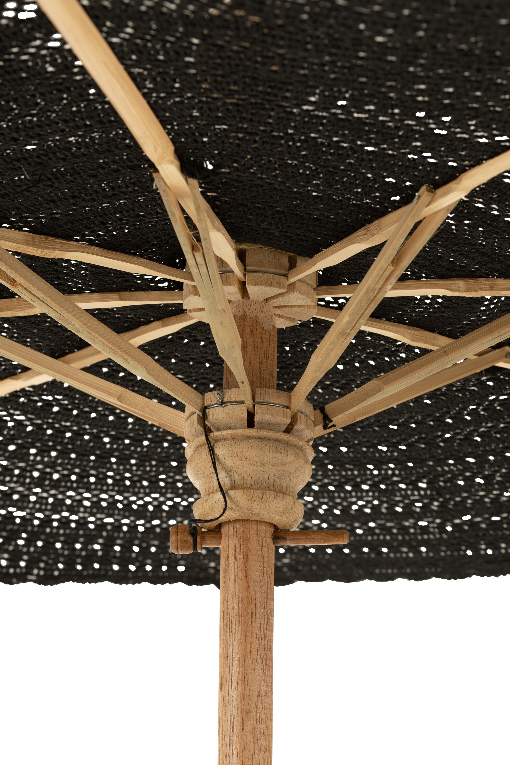 Parasol met kwastjes zwart L - J-LINE