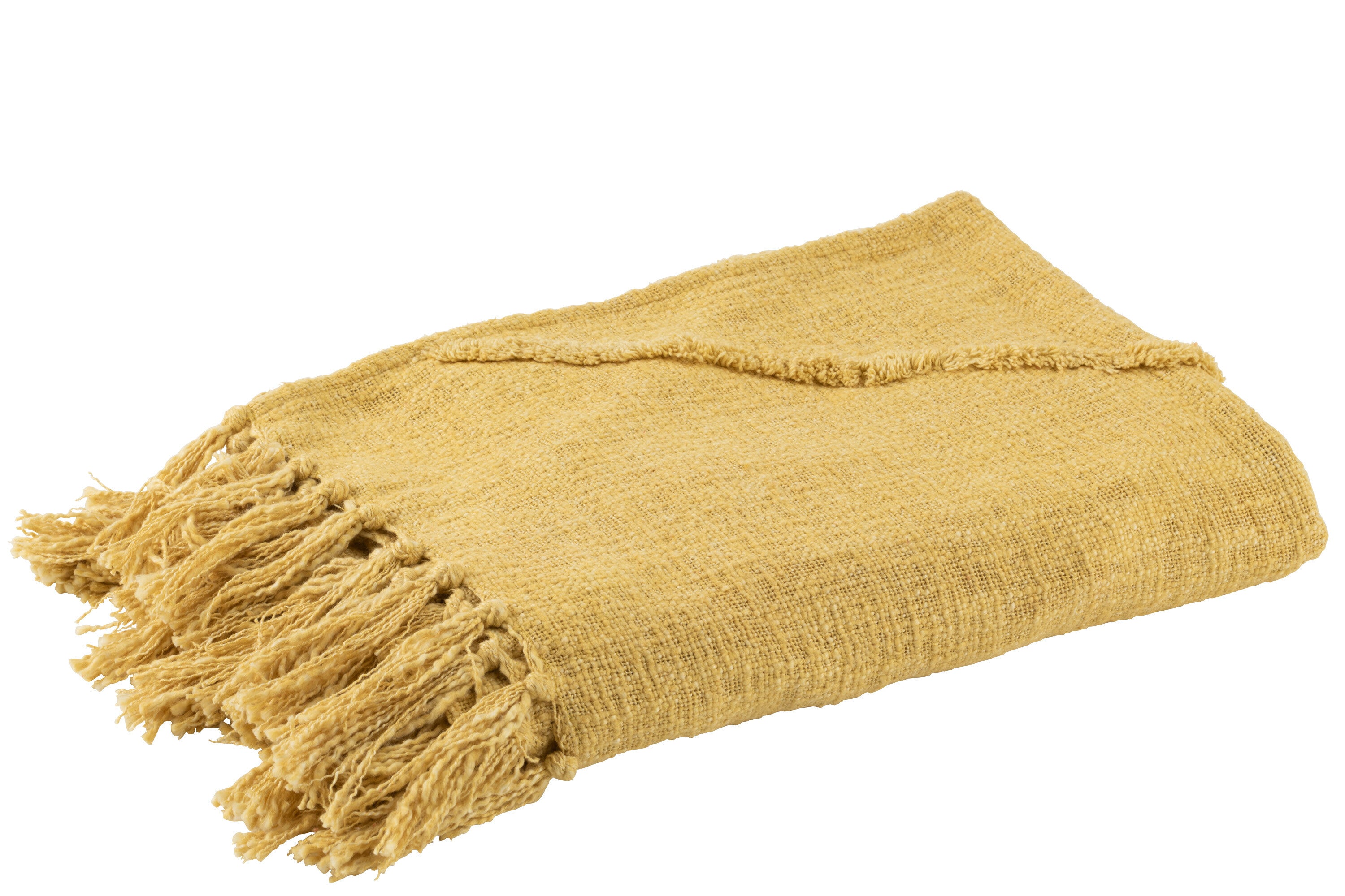 Plaid Brush Cotton Moutarde - J-LINE