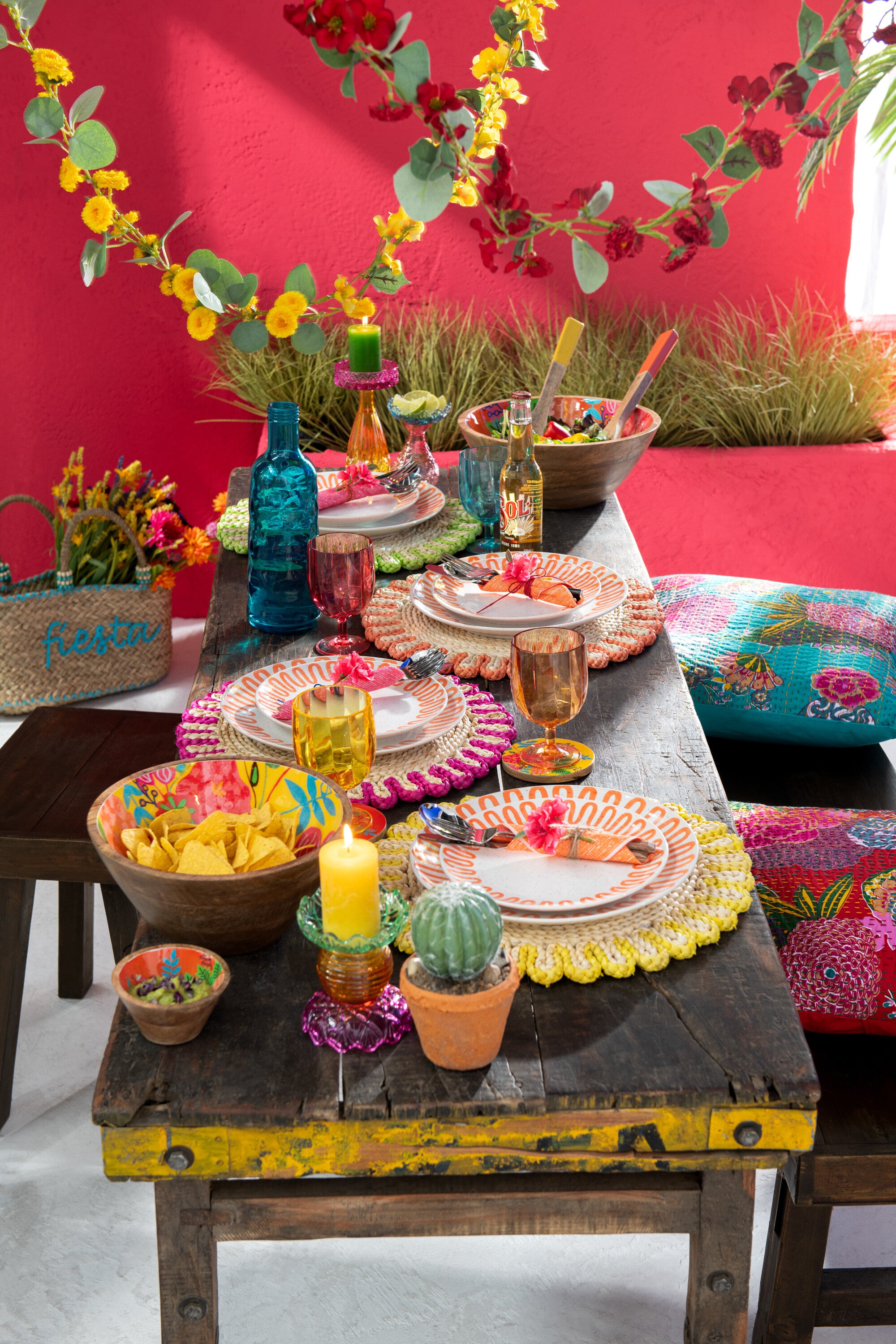 Assiette Courbe en Porcelaine Orange S - J-LINE