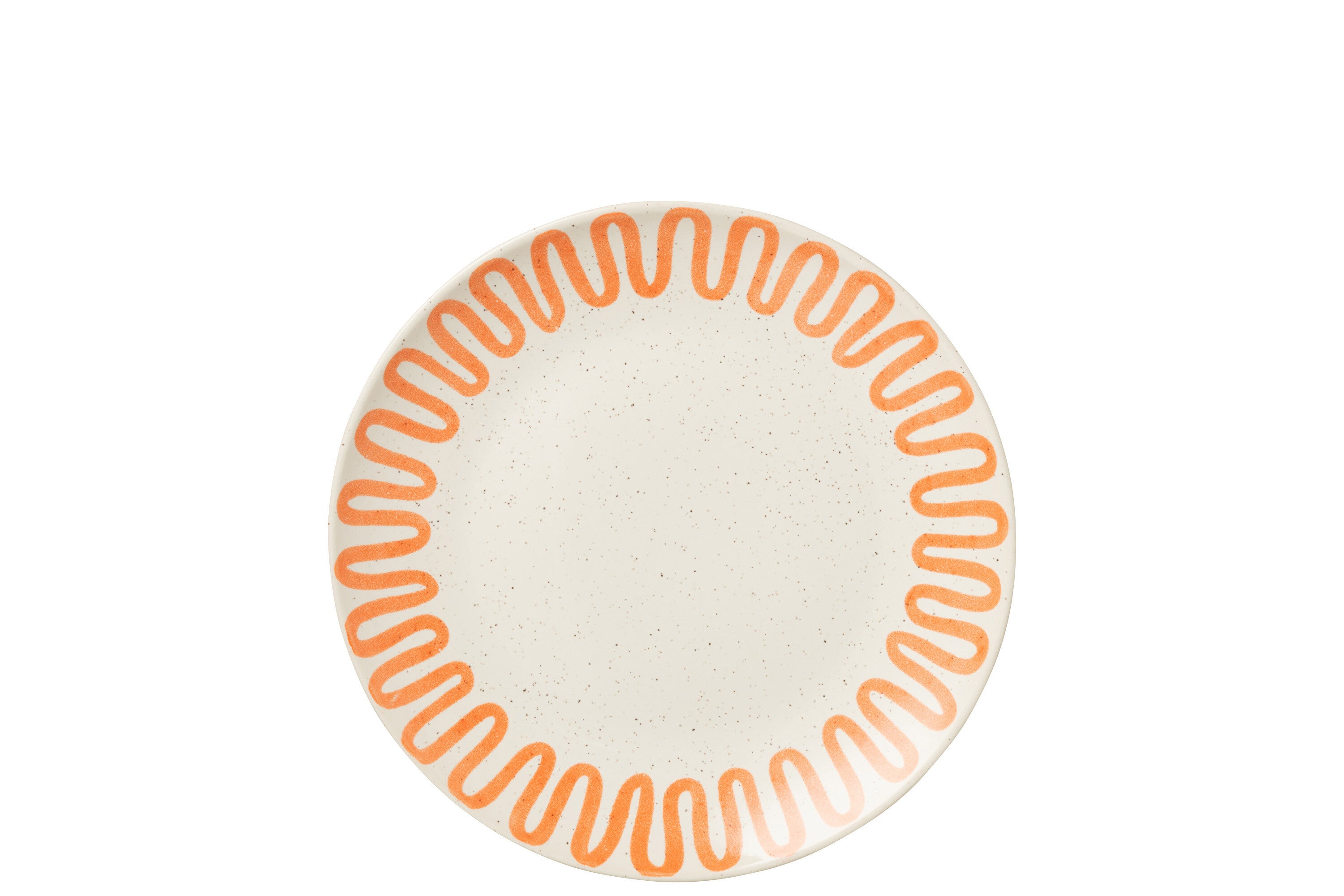 Assiette courbe en porcelaine orange L - J-LINE