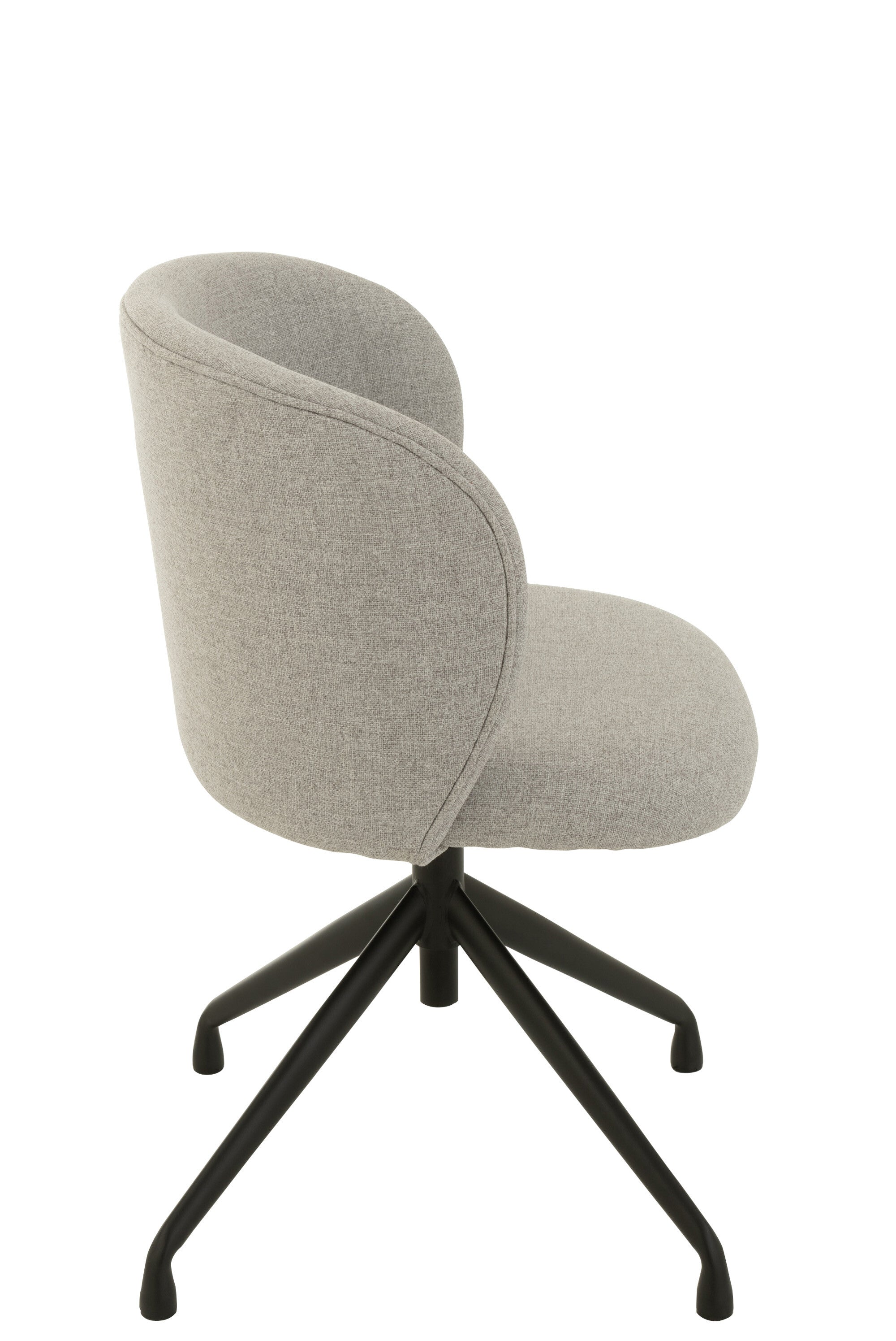 Chaise réglable et rotative Lin Gris - J-LINE