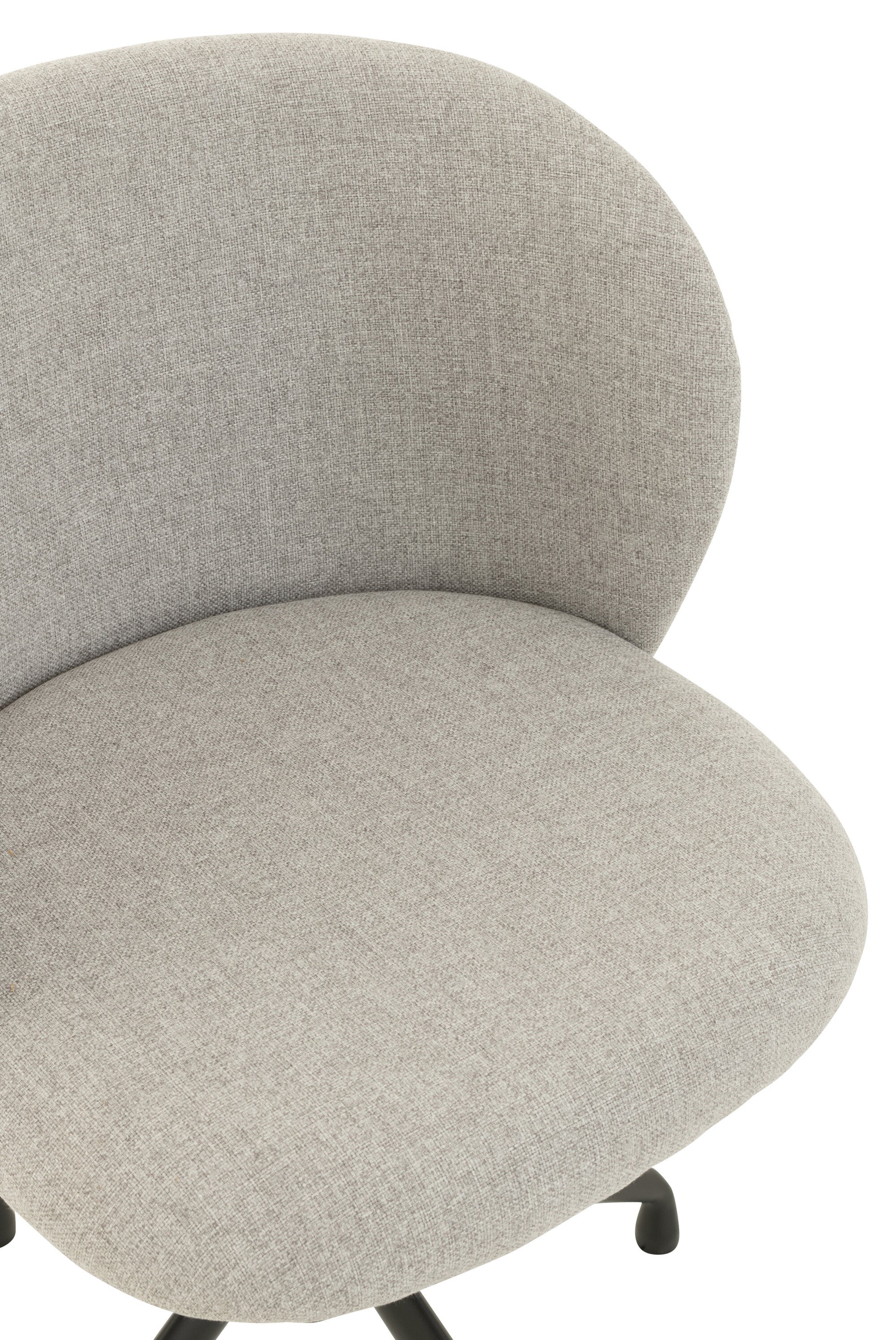 Chaise réglable et rotative Lin Gris - J-LINE