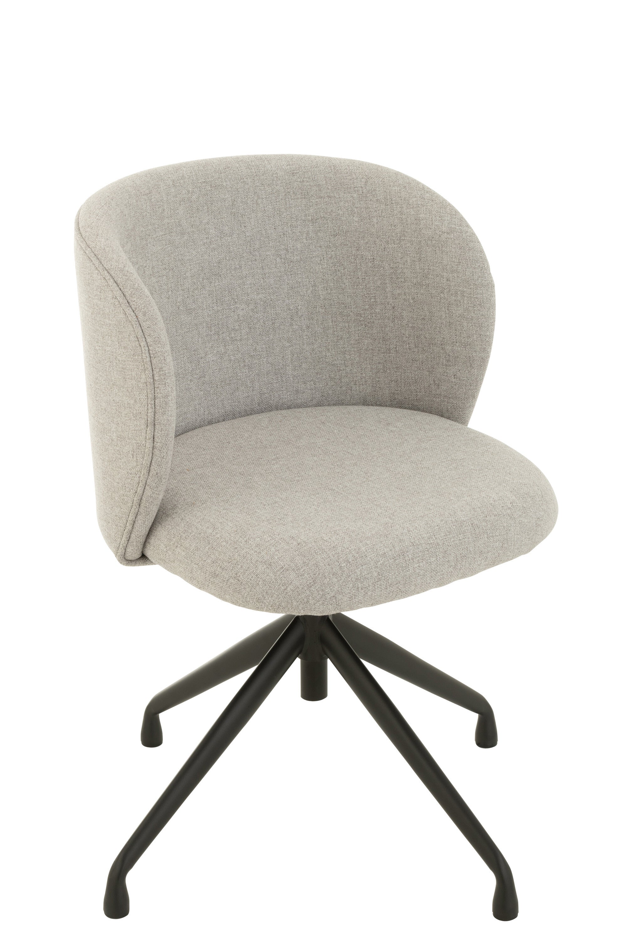 Chaise réglable et rotative Lin Gris - J-LINE